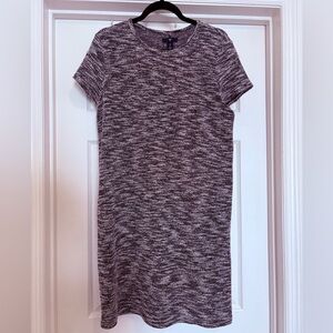 GAP Navy and White Tweed Tee Mini Dress